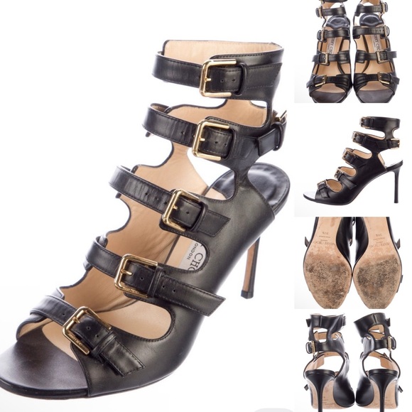 Jimmy Choo Strappy Heels via Black
